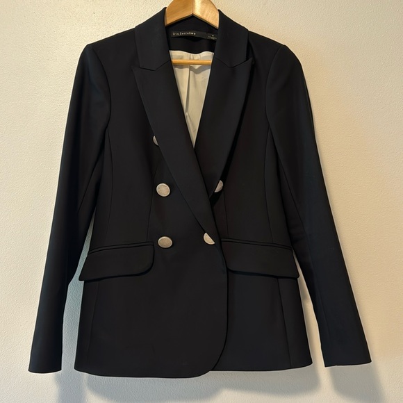 Iris Setlakwe Jackets & Blazers - Iris Setlakwe 6 button Blazer Jacket Womens 6 Black Lined Work Office Career